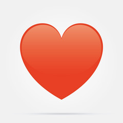 Modern background in the form of a heart. Soft color logo. Popular style of 90th, 80th. Red fluid colorful gradient shape for your mobile app and screens.