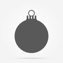 Christmas ball with snowflake Icon flat vector