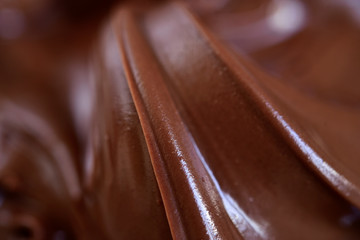 Texture from melted chocolate.