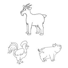 Isolated object of homemade and countryside logo. Set of homemade and agriculture vector icon for stock.