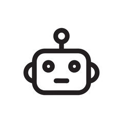 Robot vector icon, ai symbol. Simple, flat design for web or mobile app