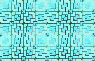 decorative geometric block and tiles pattern