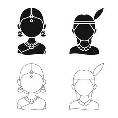 Vector illustration of imitator and resident symbol. Set of imitator and culture vector icon for stock.