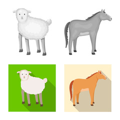 Isolated object of breeding and kitchen icon. Collection of breeding and organic stock symbol for web.