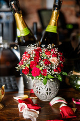 romantic mood in the bar