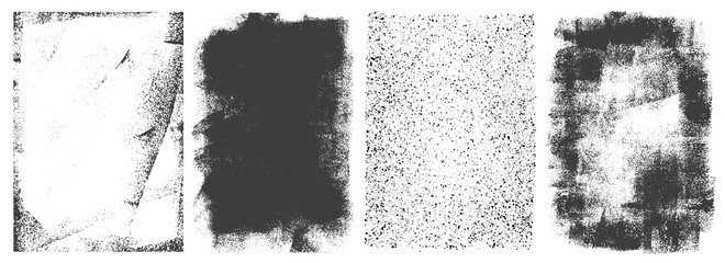 Abstract grunge retro frames set