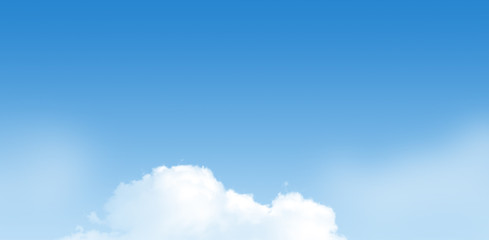 Beautiful blurry white clouds with blue sky in summer seasonal.