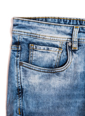 Side Pocket Of Blue Denim