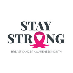 International day of breast cancer awareness label. Breast cancer vector illustration.