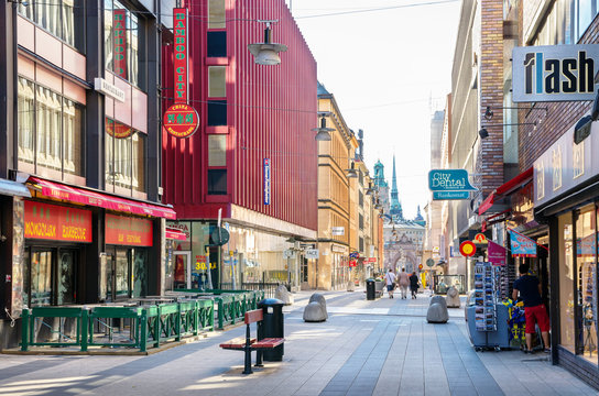 Drottninggatan street. Stockholm, Sweden