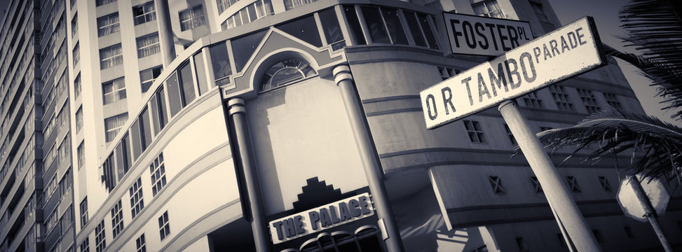 styalised shot of the Corner of Foster and OR Tambo Parade, Durban, KwaZulu Natal, South Africa
