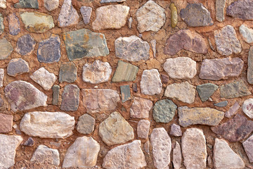 Detail of a natural stone wall, as a background