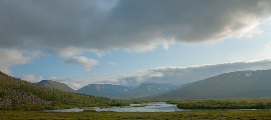 Obraz premium Polar Urals,Valley Of Lambeau.Yugyd VA national Park
