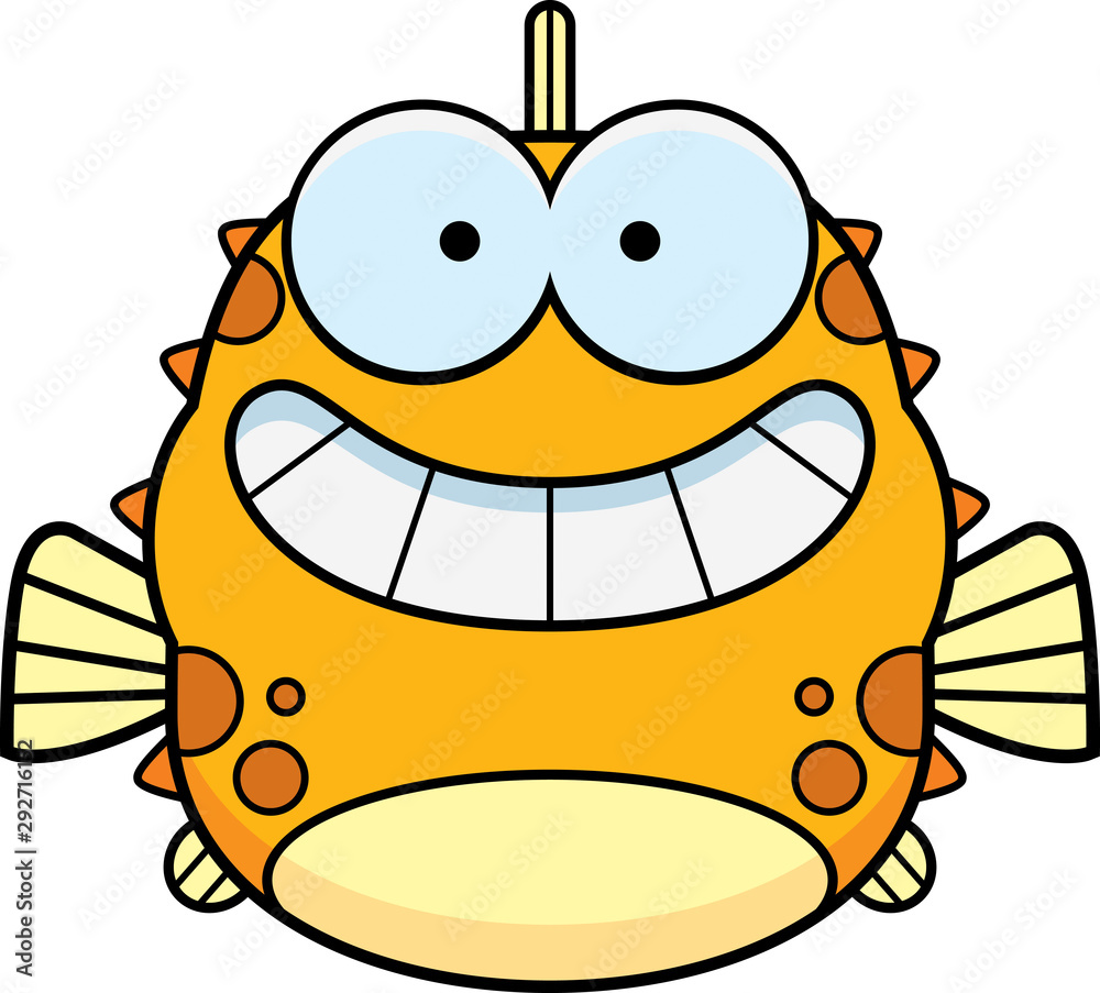 Poster happy little blowfish