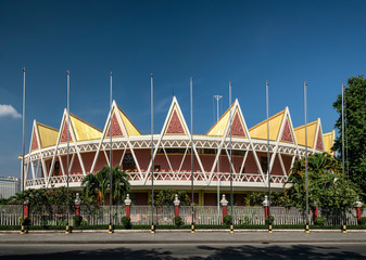 Chaktomuk Conference Hall architecture landmark building in phnom penh cambodia