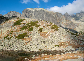 Great Cold Valley in Vysoke Tatry (High Tatras), Slovakia. The Great Cold Valley is 7 km long valley, very attractive for tourists