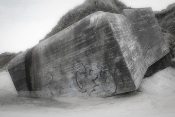 Bunkers at Loekken beach. Denmark.