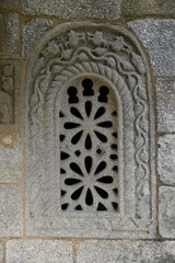 close-up of a stone wall