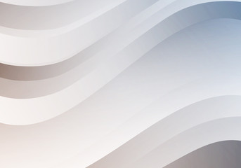 Abstract White Background with Waves. Vector Minimal Banner. Pearl Colored Sleek Texture