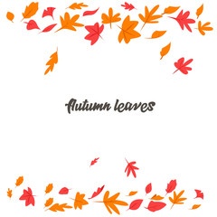 Autumn landscape, fall trees with yellow leaves, lonely bench for contemplation of autumn nature, vector, isolated, cartoon style