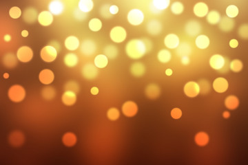 Yellow Bokeh Lights Abstract Background