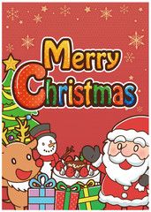 イラスト素材：クリスマス　サンタクロース　グラフィック