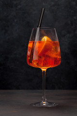 Aperol spritz cocktail glass