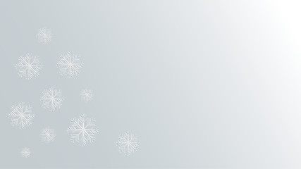 Snowflake background in light grey and white