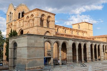 Fototapeta premium Avila,9,2013;Centennial Catholic and Roman church is the Basilica of San Vicente
