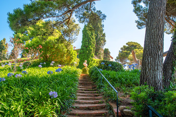 Spain nature. Lloret de mar attractions. Santa Clotilde Gardens.
