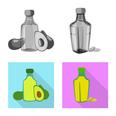 Vector illustration of healthy and vegetable logo. Set of healthy and agriculture stock vector illustration.