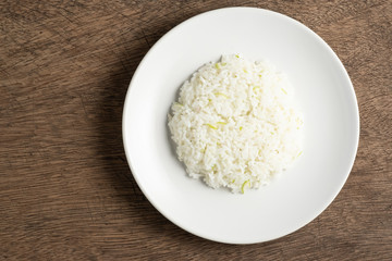 Cilantro lime in white dish with copy space,top view
