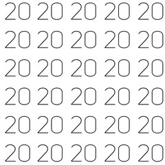 Text 2020, minimalistic stylish and modern design for covers, cards, postcards. Original creative background for the designer on the calendar, poster as a congratulation.
