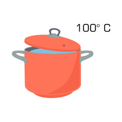 Cooking pan, pot isolated on white background.