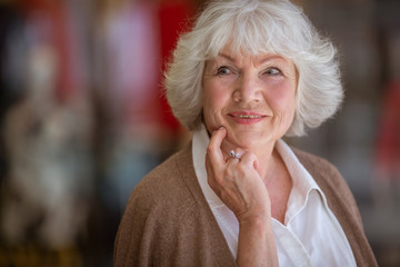 Portrait of beautiful senior woman