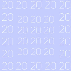 Text 2020, minimalistic stylish and modern design for covers, cards, postcards. Original creative background for the designer on the calendar, poster as a congratulation.