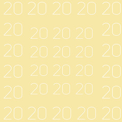 Text 2020, minimalistic stylish and modern design for covers, cards, postcards. Original creative background for the designer on the calendar, poster as a congratulation.