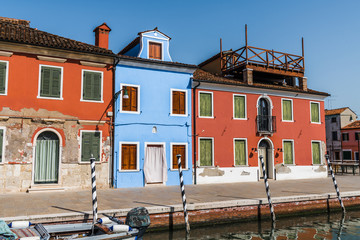 Old houses on Burano island