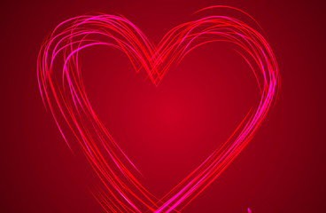 Heart on a Red Background