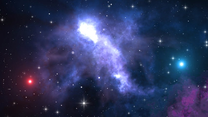 Obraz na płótnie Canvas Abstract Space Background With Shiny Stars