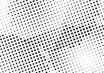 Abstract halftone dotted background. Monochrome grunge pattern with dot and circles.  Vector modern pop art texture for posters, sites, business cards, cover, postcards, labels, stickers layout.