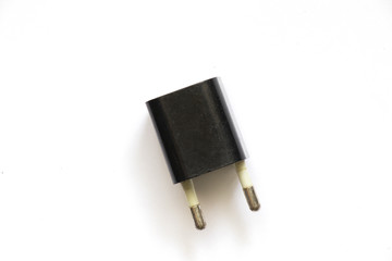 USB AC adapter charger on a white background