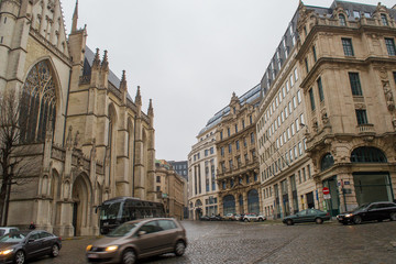 Cathedral of St. Michael and St. Gudula in Brussels on December 29, 2018.