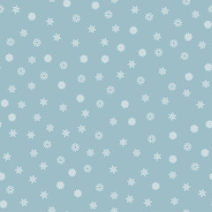 Seamless snowflake pattern. Merry Christmas holiday background. Happy New Year wrapping texture