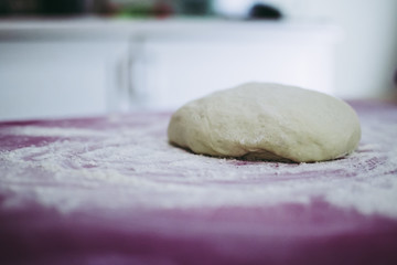 Round pizza dough ball