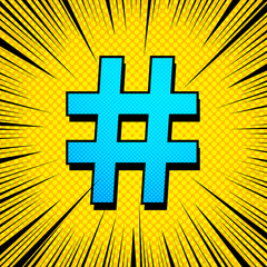 Obraz premium Comic social media bright concept