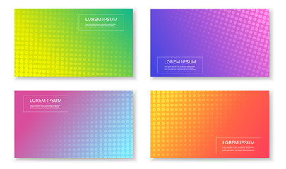 Fototapeta premium Abstract bright colorful trendy banners set