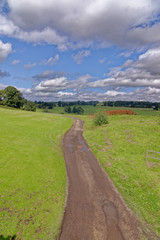 Fototapeta na wymiar Rural countryside view in Northumberland - North East England