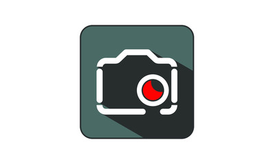 Camera logo icon template vector. Photography and wedding business symbol flat design