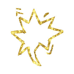 Fototapeta premium Gold glitter hand drawn Speech Bubble